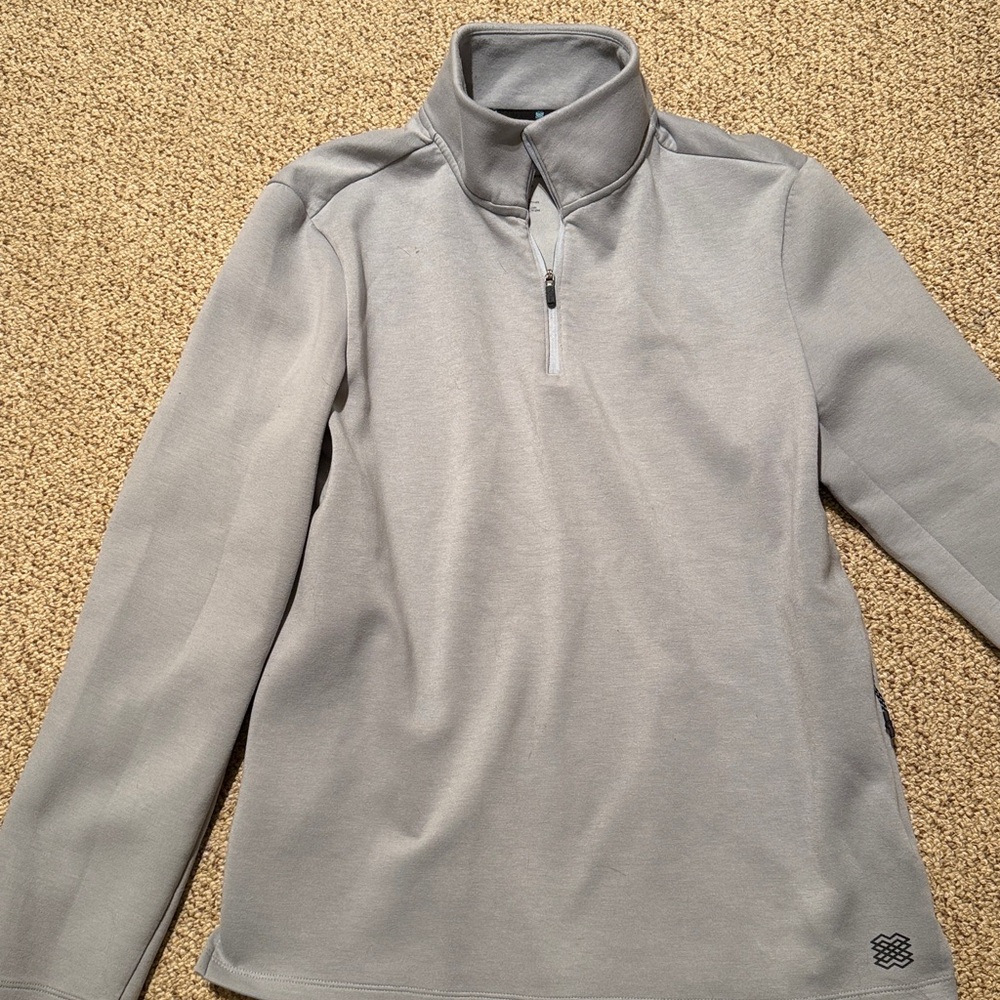 Men's Gray Quarter-Zip Sweater